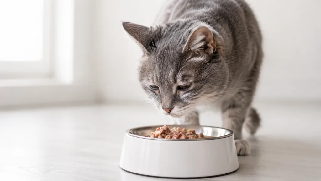 alimentación para gatos mayores