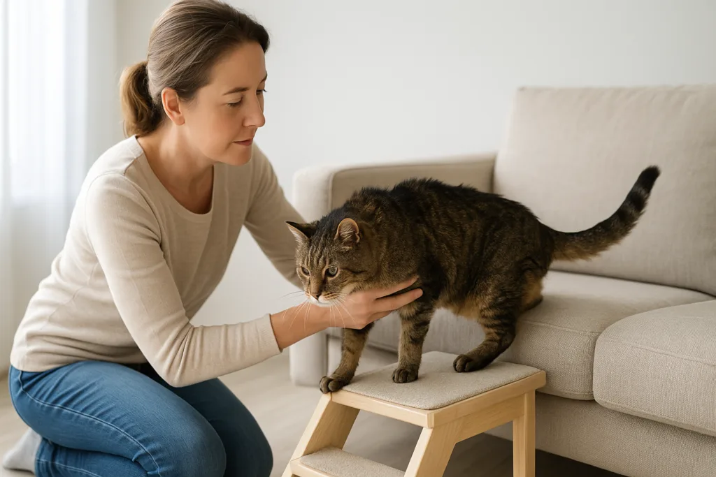 Cómo ayudar a un gato senior a moverse mejor dentro de casa