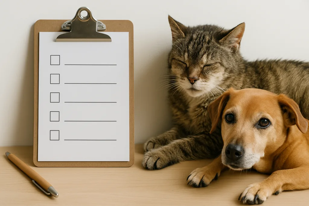 Checklist de confort para perros y gatos en la tercera edad