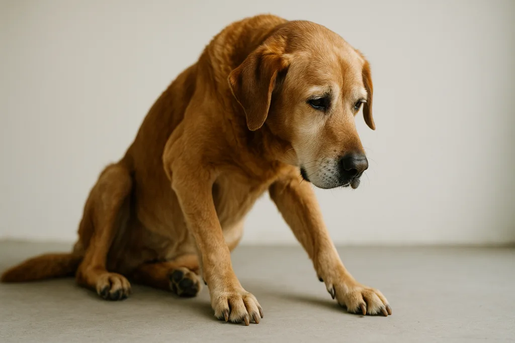 perro senior con dolor