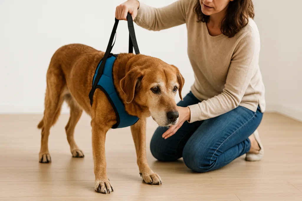 Cómo evitar que tu mascota mayor resbale en casa
