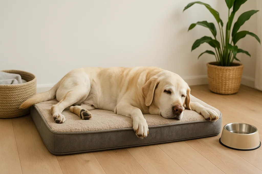 Cómo crear una zona de descanso cómoda para una mascota mayor